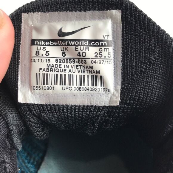 Nike Air Max 2015 FlyKnit Tide Pool Blue Running Shoes 620659-003 Women Size 8.5 - Picture 11 of 12